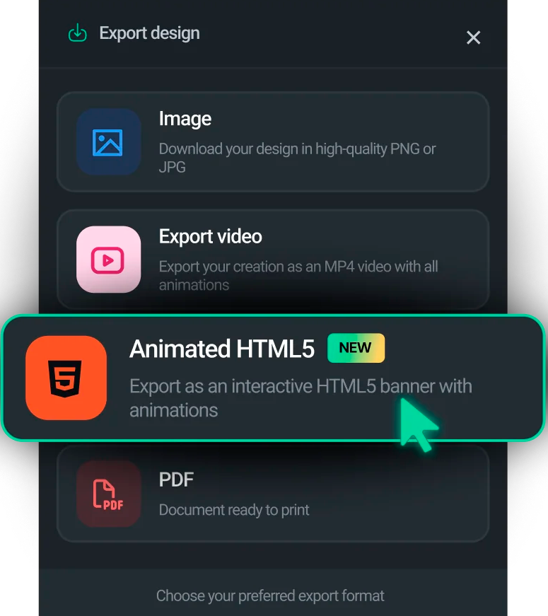 Export HTML5 animado